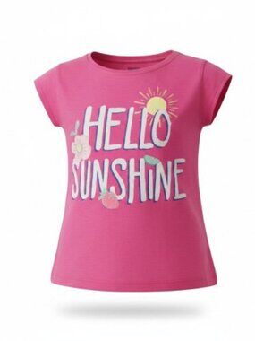 GYMBOREE Pink Short Sleeved HELLO SUNSHINE Top Girls Size 7-8